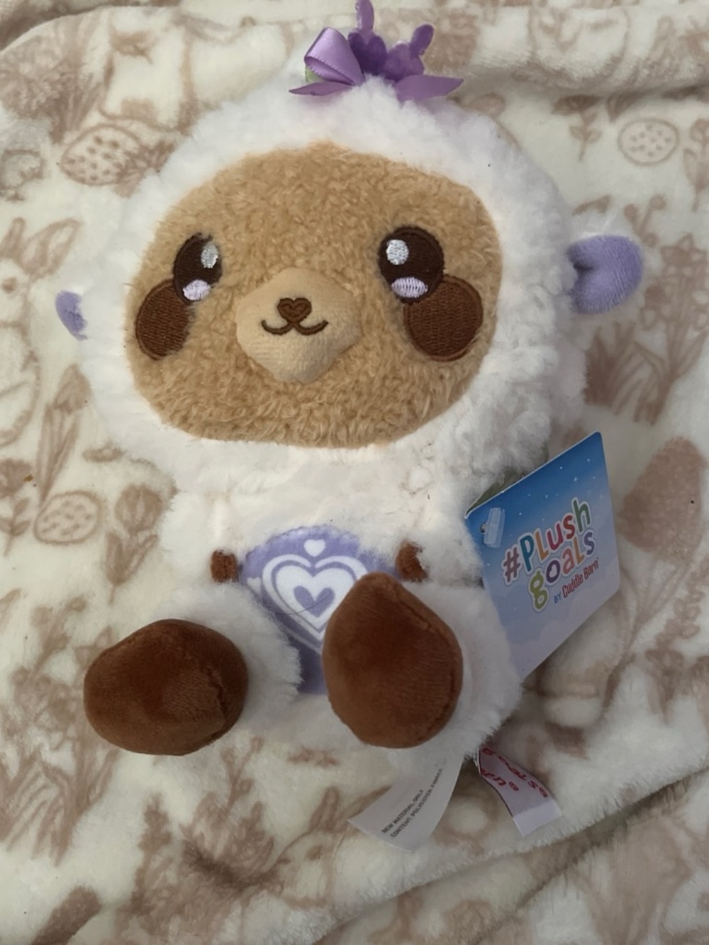 Lavender & White Lamb Small Pet Plush